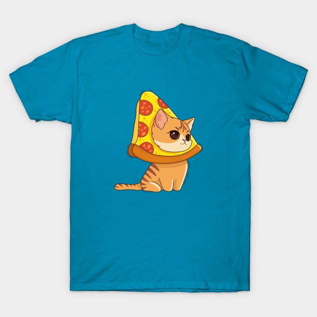 Cat and pizza T-Shirt by My Happy-Design